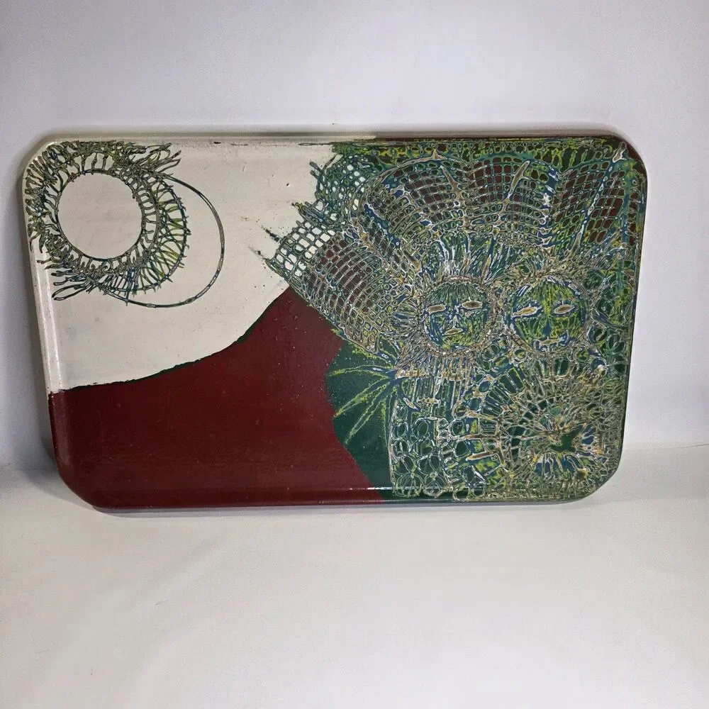 Mid-Century Ohio Industrial Folk Art Outsider Brutalist Celestial Cold Enameled